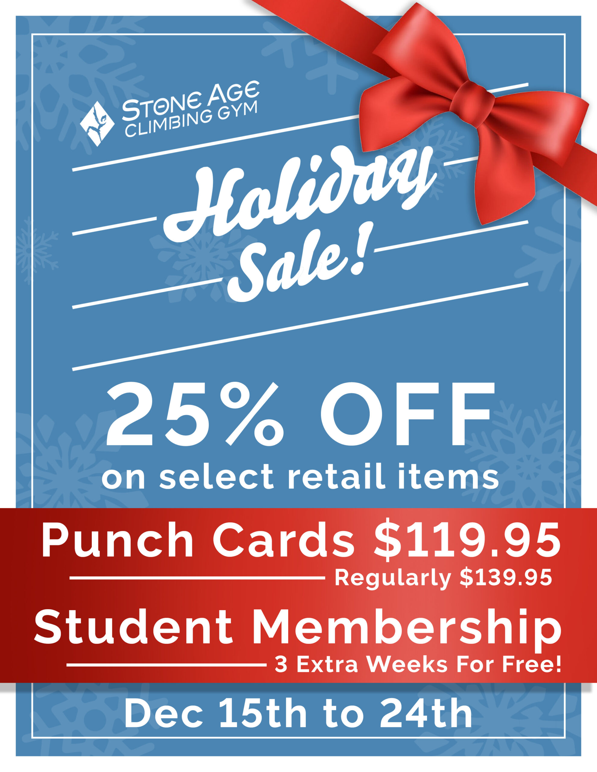 Stone Age Holiday Sale
